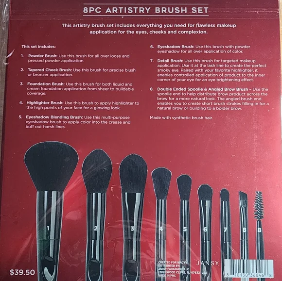 NWT 8 PC ARTISTRY BRUSH SET - Picture 2 of 2